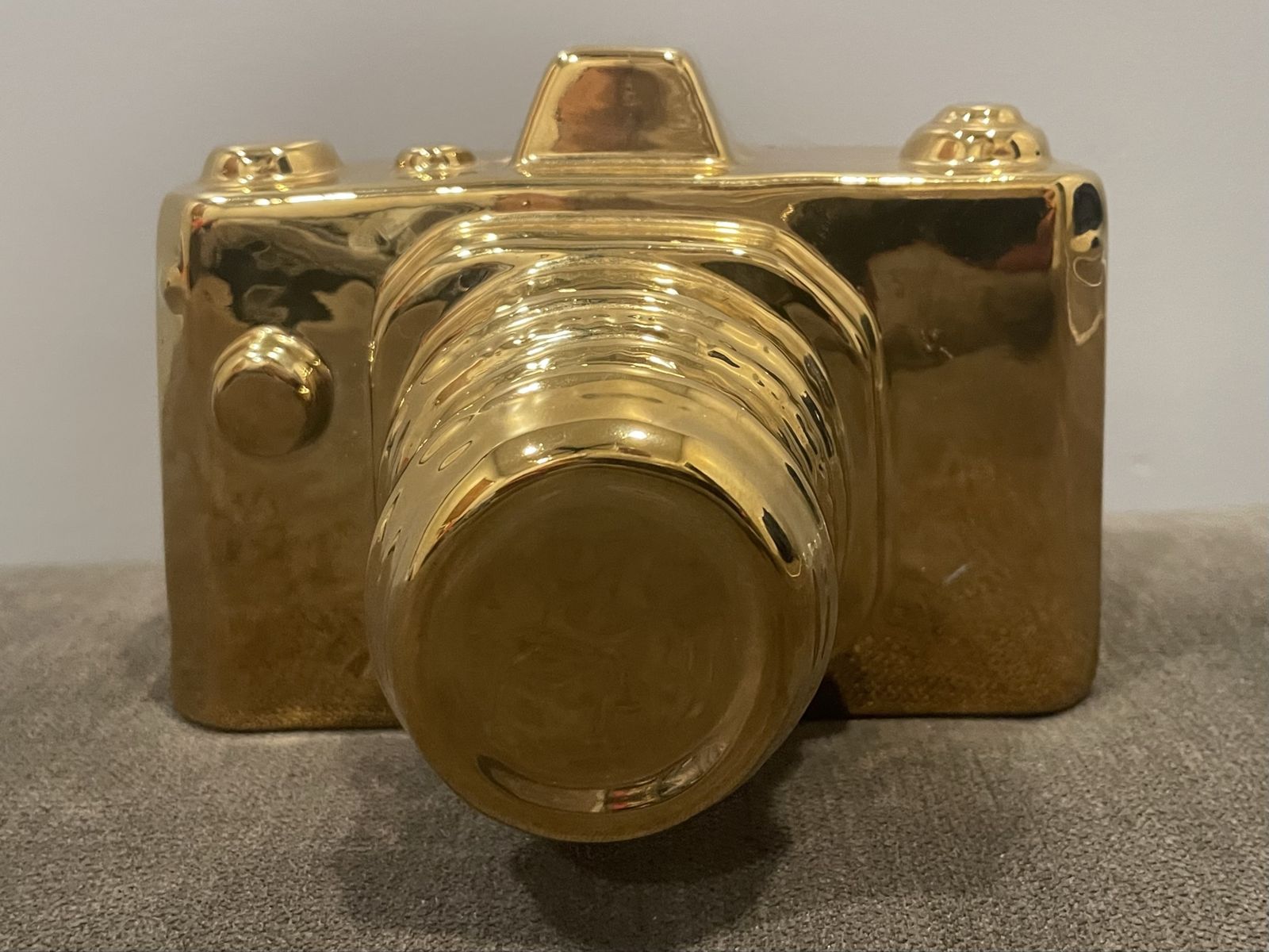 Decorative Gold Ceramic Camera Figurine Home photography Decor