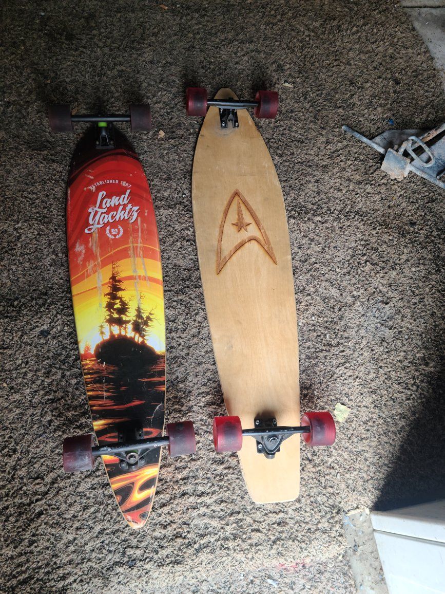 Pair of Used Longboards - Landyachtz & Star Trek Themed