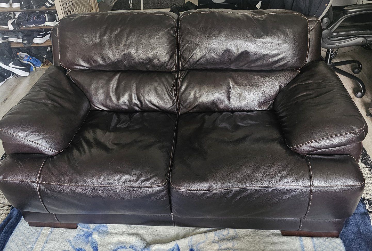 Leather Loveseat