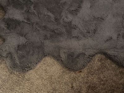 Gray Faux Fur Rug