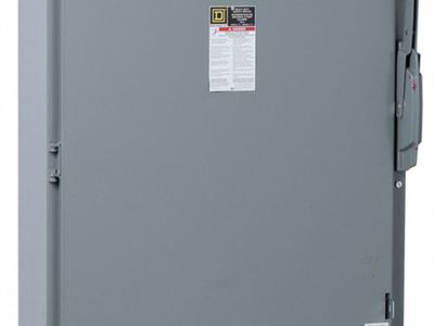 Square D HU365 Heavy Duty Safety Switch 400A 600VAC 3-Pole NEMA Type 1 Enclosure