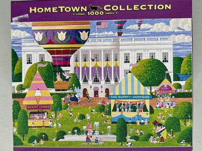 1000 Piece Jigsaw Puzzle "White House Easter Egg Hunt" by Hometown Collection