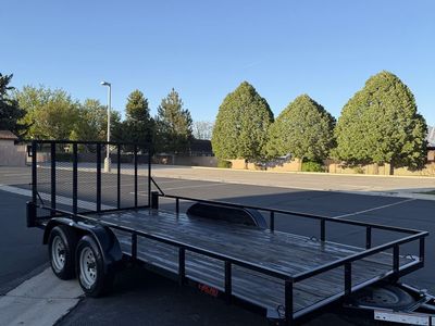 Like new 2025 7x16 echo dual axle trailer