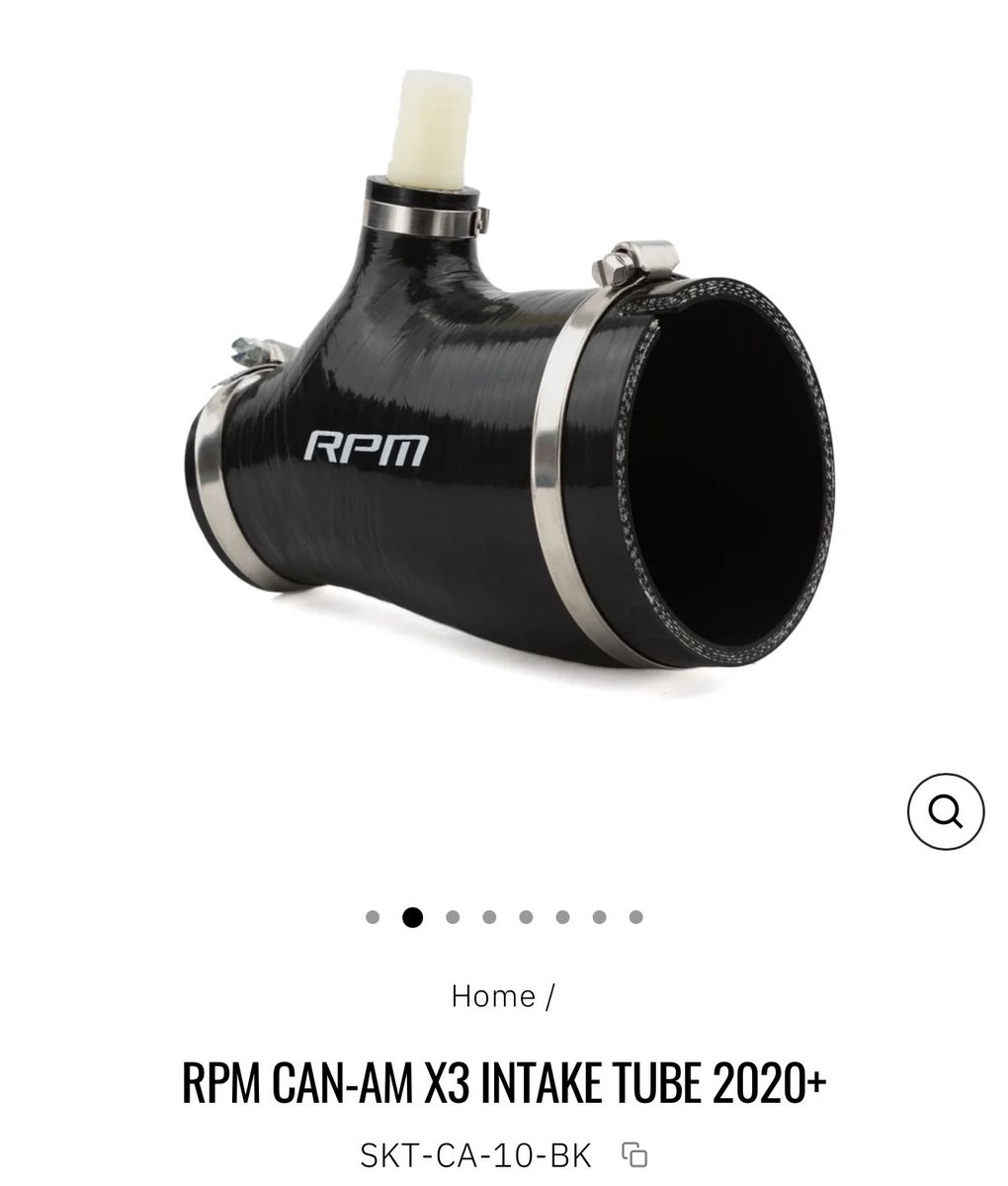 RPM Can-Am X3 Intake Tube 2020+ SKT-CA-10-BK - Performance Air Intake
