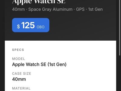 Apple Watch SE (1st Gen) 40mm Space Gray