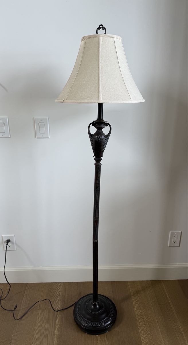 Traditional Dark Bronze Floor Lamp with Shade