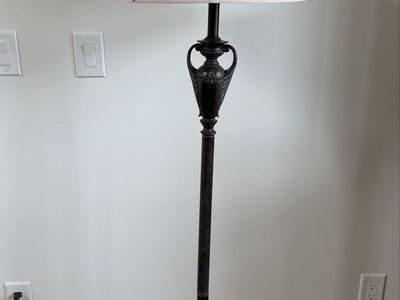 Traditional Dark Bronze Floor Lamp with Shade