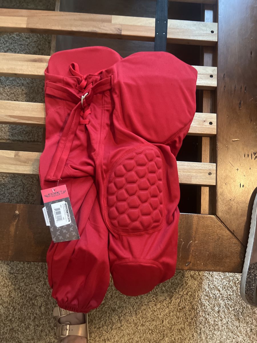 Exxact Sports Adult Football Integrated Padded Pants Red Size M (New with Tags)