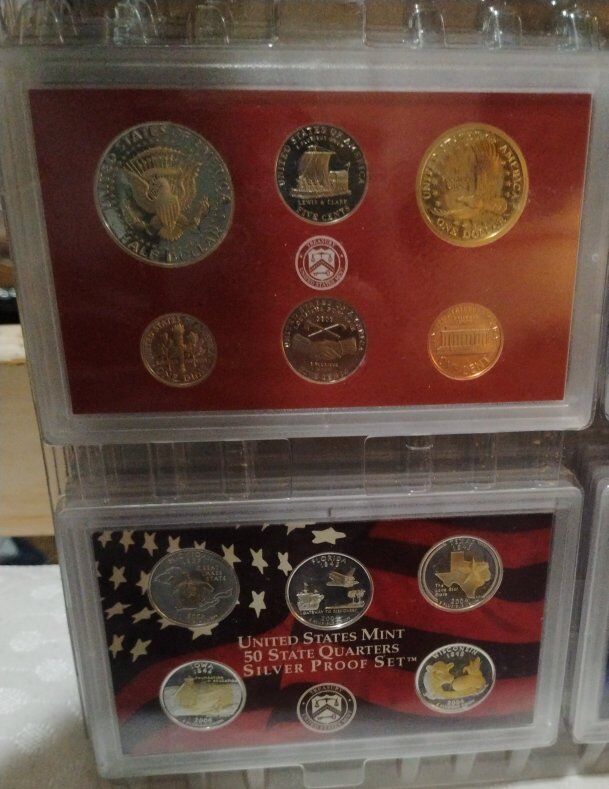 silver proof sets 92 93 06 15 17 EU clad sets 00-0