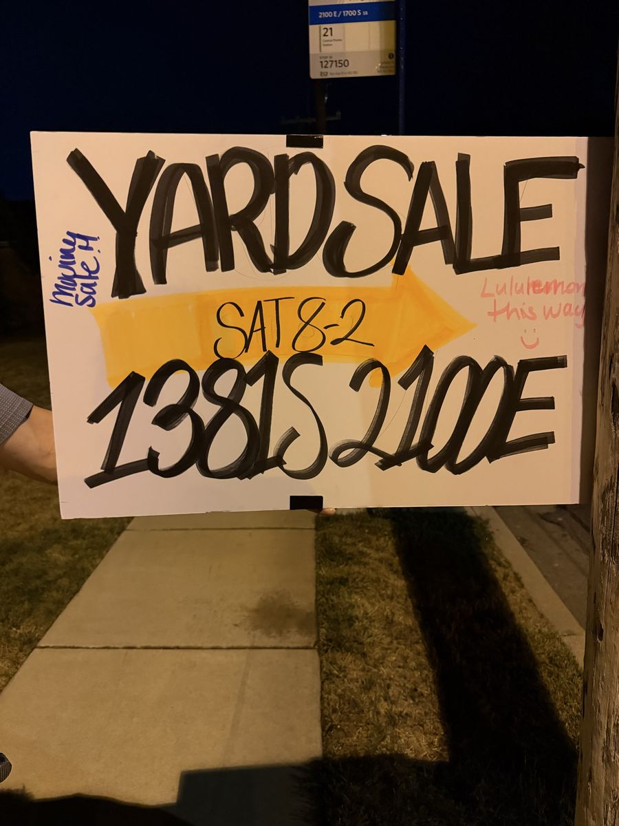 Salt Lake City Multi-Family Moving & Yard Sale - Saturday 8am-2pm