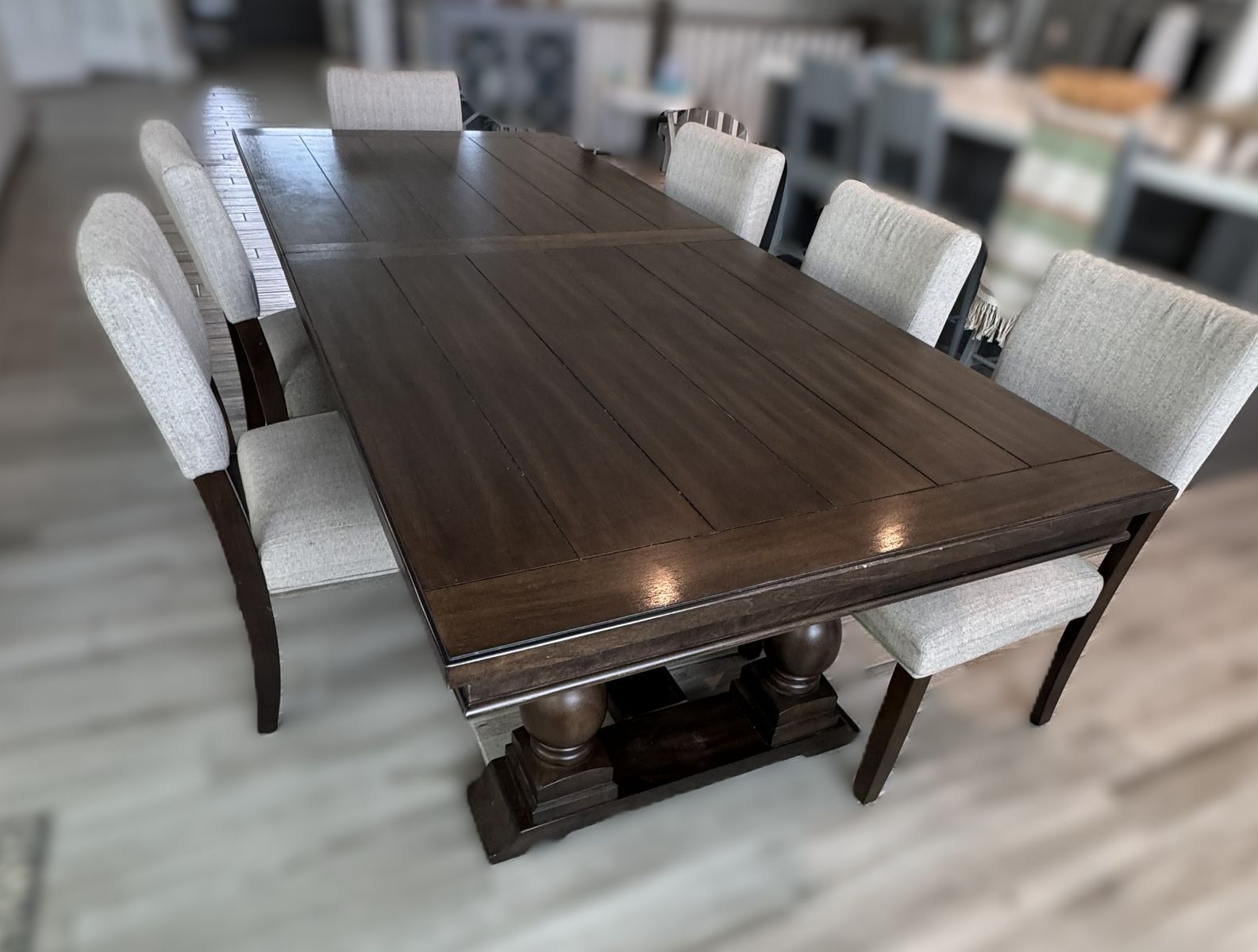 Dining room table with 8 chairs (sold as a set only)