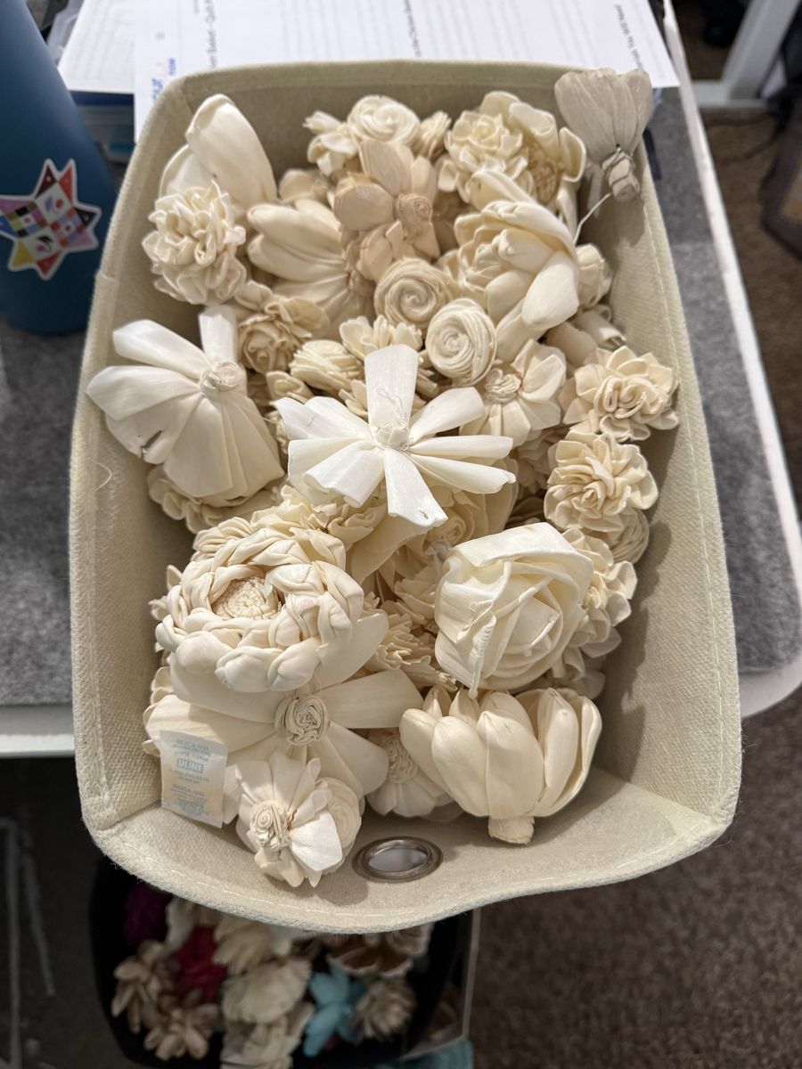 Assorted Sola Wood Flowers & Greenery Decor for Crafts, Home Decor, Events - Various Sizes