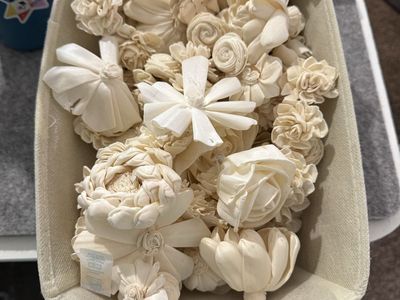 Assorted Sola Wood Flowers & Greenery Decor for Crafts, Home Decor, Events - Various Sizes