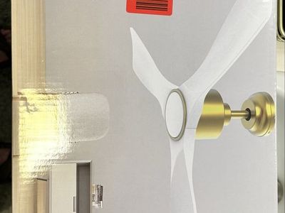 Cofantop 52" 3-Blade Ceiling Fan with DC Motor - White/Gold (Model 52YFT-7068)