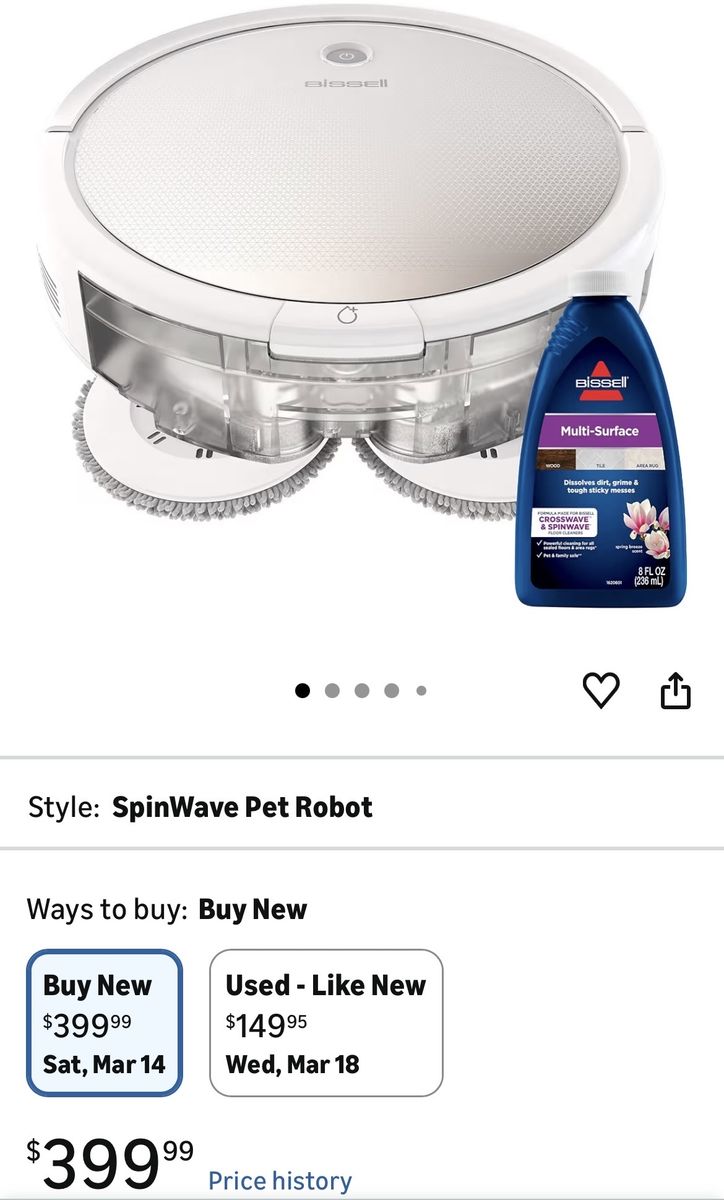 Bissell SpinWave Pet 2-1 Robotic Mop And Vacuum