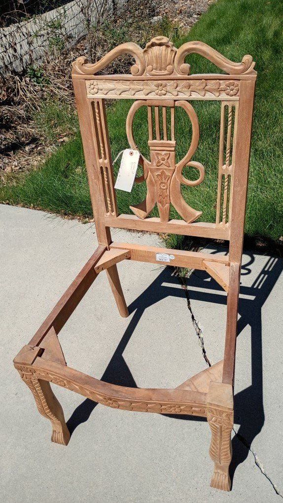 Indonesian, hand made, unfinished mahogany chairs