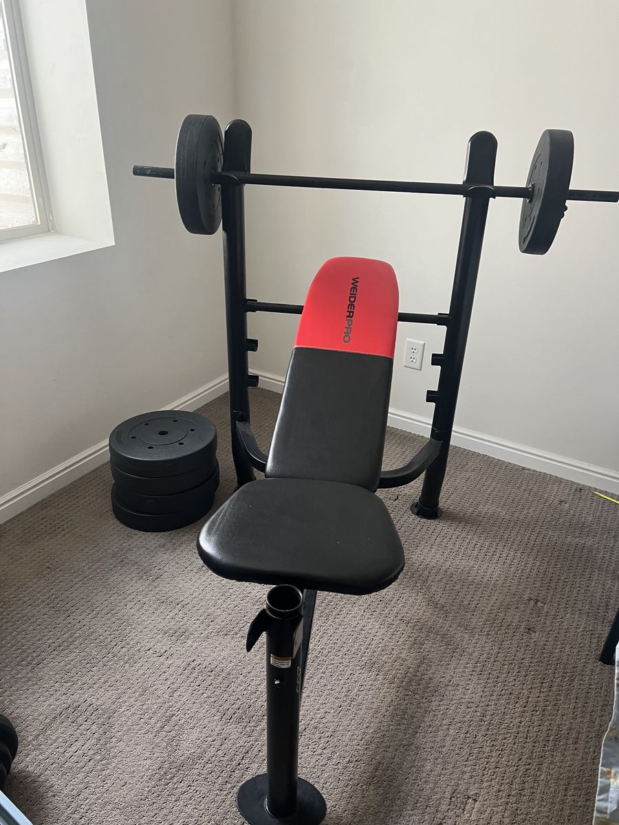 Weight bench & weights