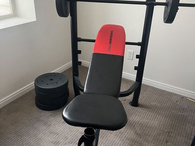 Weight bench & weights