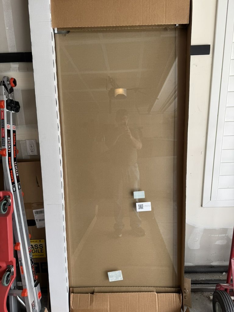 Tempered Glass Panel 30" wide x 78" tall x 5/16" thick