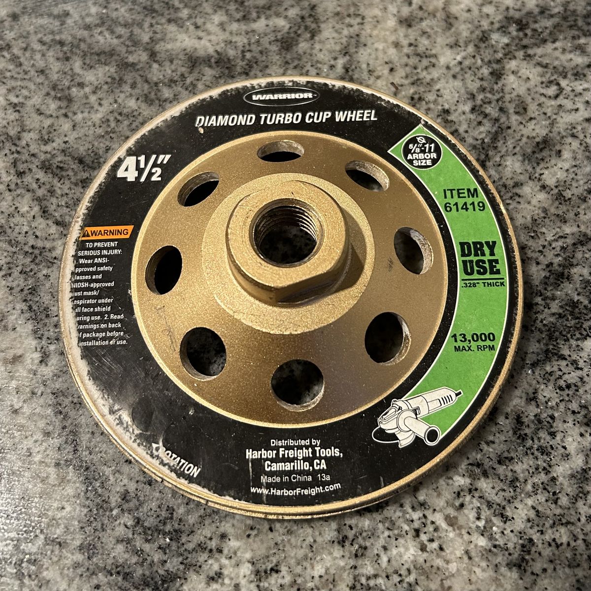 Warrior Diamond Turbo Cup Wheel