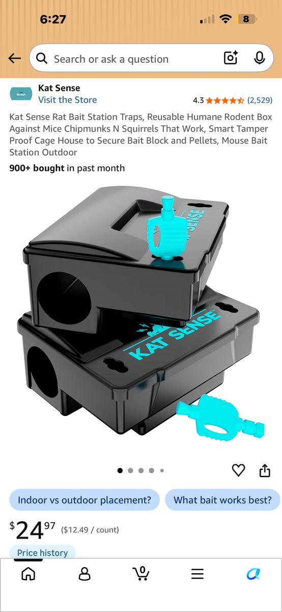 Cat sense rat and mouse bait stations.   Cat proof. New.