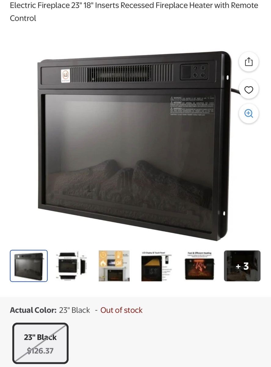 23” fire insert