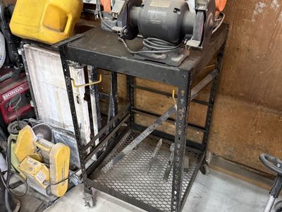 Standing Metal Table On Wheels