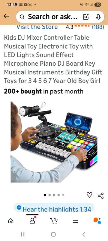 New in Box! Kids DJ Mixer Music Toy