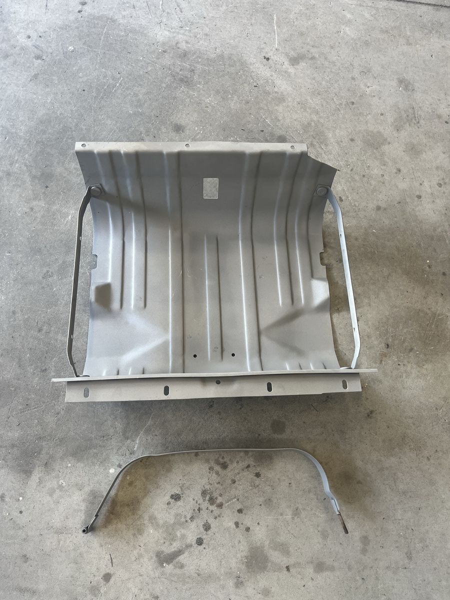 OEM Jeep CJ Fuel Tank Skid Plate and Mounting Straps