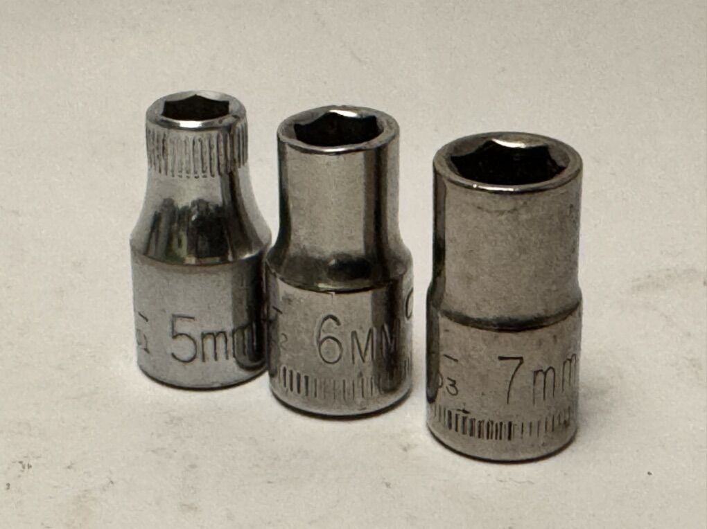 Craftsman 1/4 Dr 6 pt Shallow Metric Socket set 3