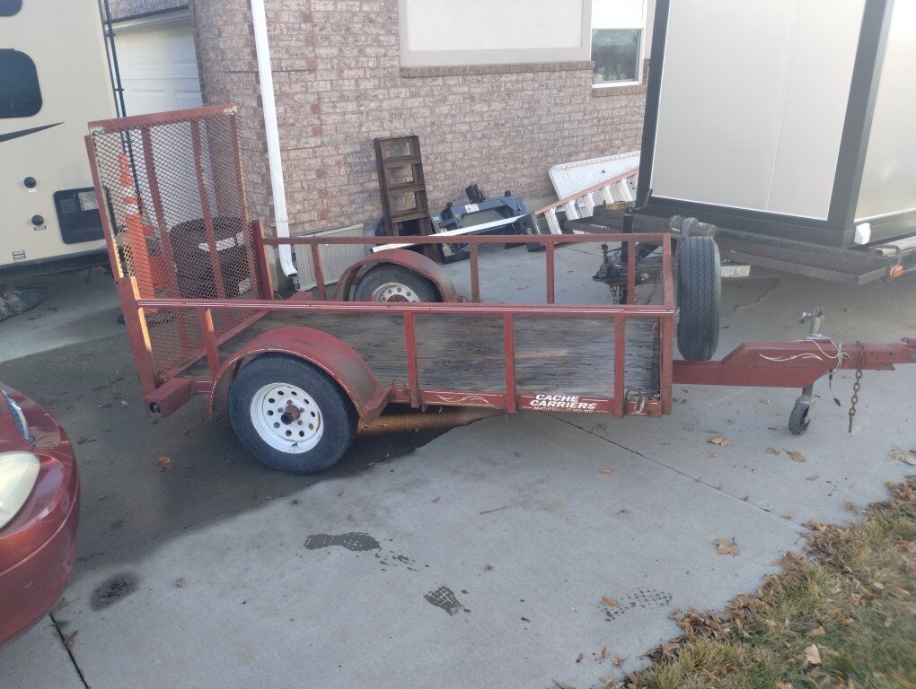8x4 single axle utility trailer with ramp