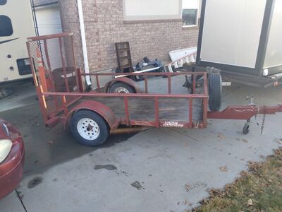8x4 single axle utility trailer with ramp