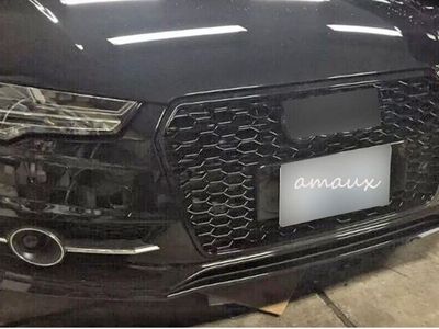For Audi A7 S7 Sline Grille 2016-2018 RS7 Style Front Mesh Honeycomb Grill Black