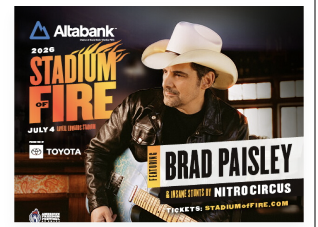 ****2 premium seats in shade for stadium of fire***