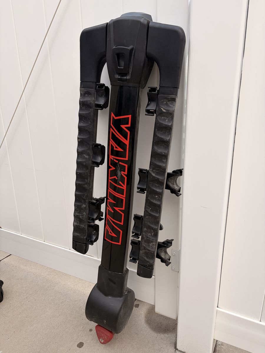 Yakima 4 Bike Rack with Ski/Snowboard attachment -2” Hitch Mounted-Fair Condition