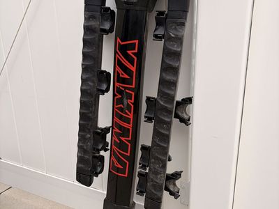 Yakima 4 Bike Rack with Ski/Snowboard attachment -2” Hitch Mounted-Fair Condition