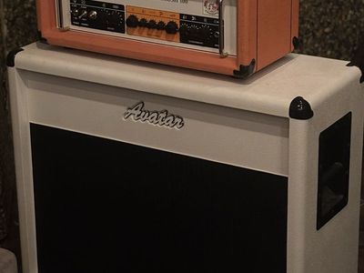 Orange Super Crush 100 Guitar Amp Head & Avatar 2x12 Cab - Orange/White