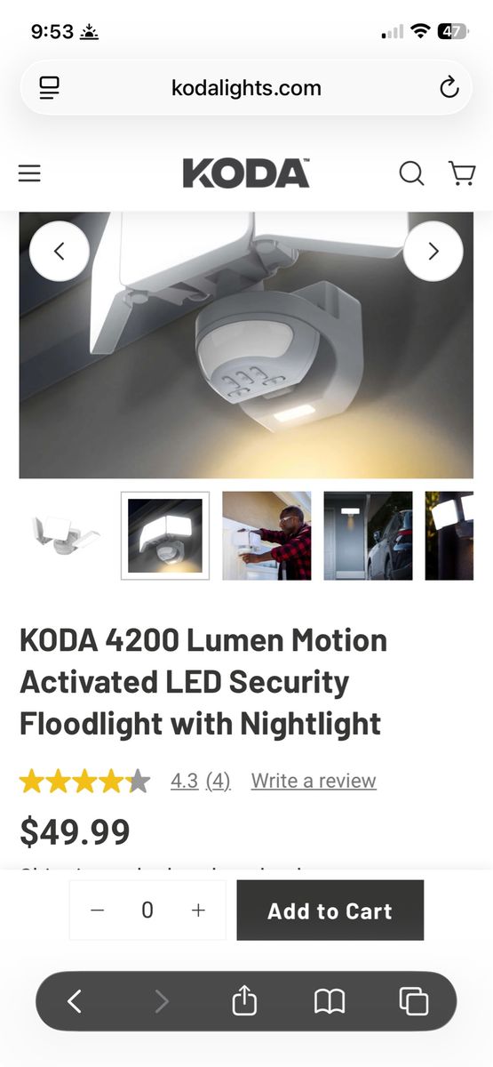 KODA motion activated security light