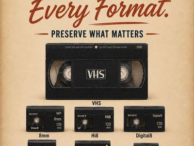 Transfer / Digitize Mini DV Hi-8- VHS VHS-C memory tapes with a Fast Prompt Turnaround