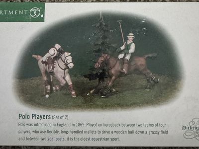 Department 56 Dickens' Village Series Polo Players (Set of 2) Christmas Village Accessory