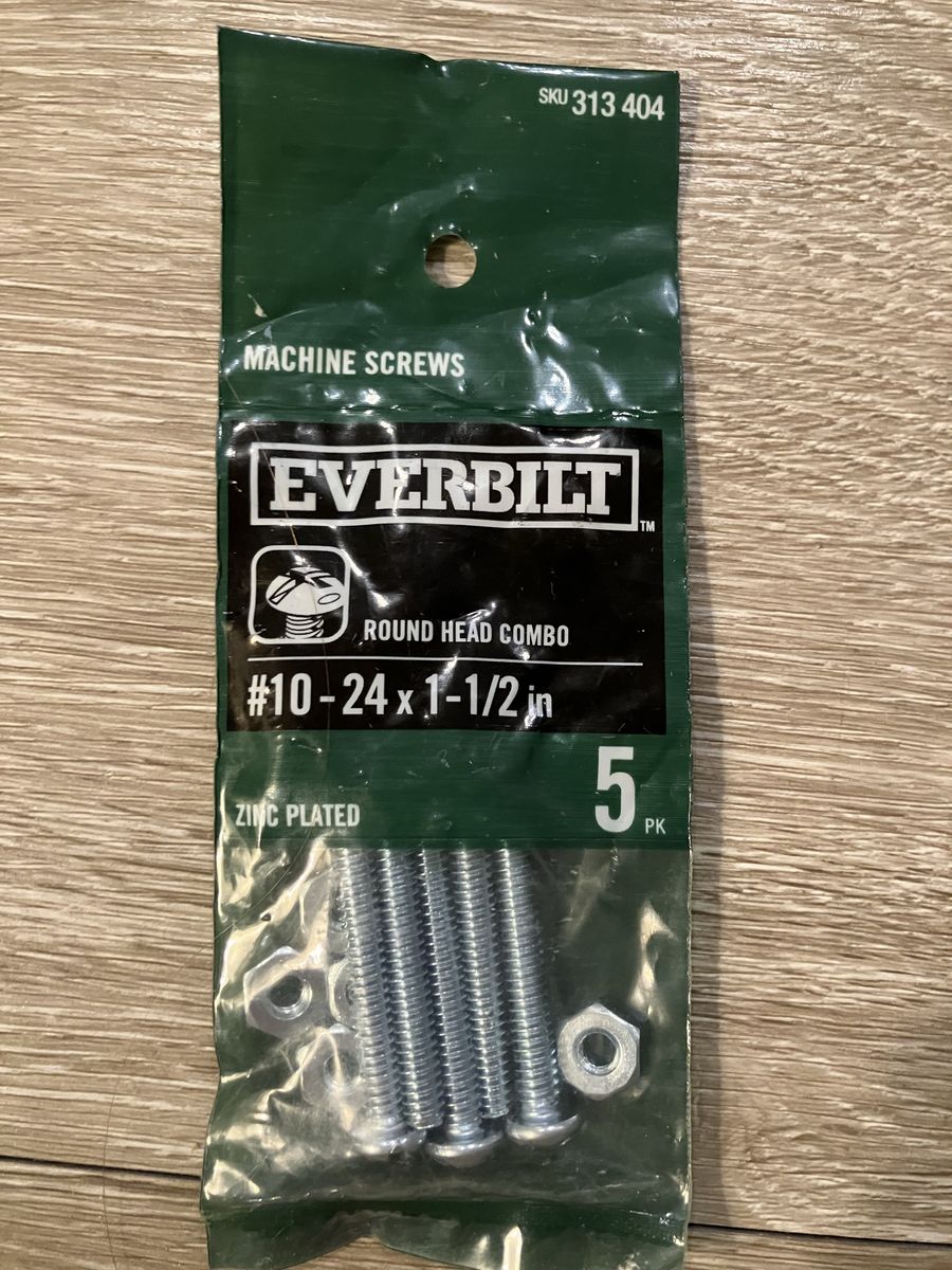 (5-Pk) Everbilt Combo Round Head Machine Screw Zinc Plated 1/4"-20 x 5/8"