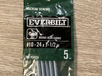 (5-Pk) Everbilt Combo Round Head Machine Screw Zinc Plated 1/4"-20 x 5/8"
