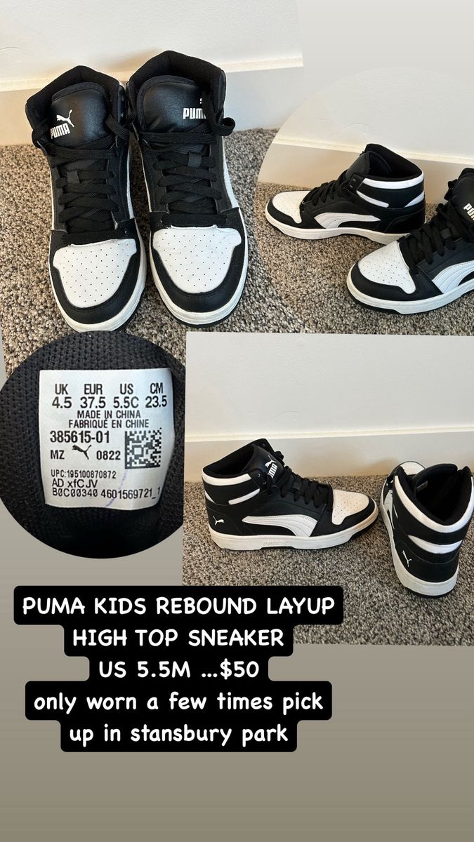 PUMA Kids Rebound Layup Hightop Sneaker