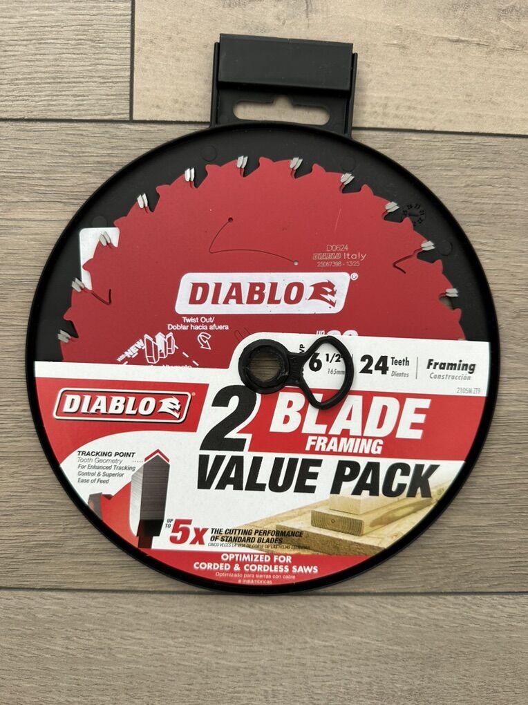 Diablo 6 1/2, 24 Teeth Framing Blades 2 Pack