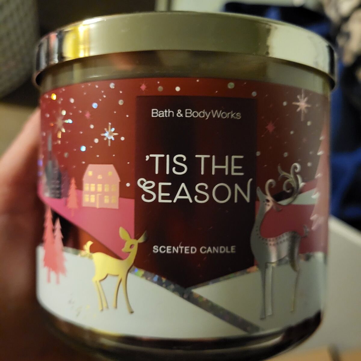 3 wick tis the season bath and body works candle