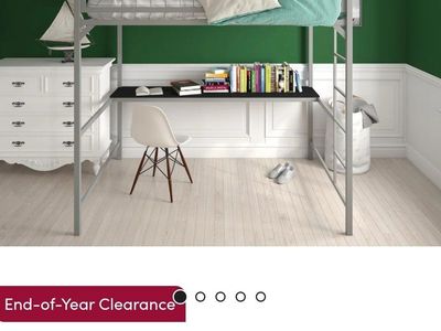 FULL SIZE LOFT BED WITH DESK