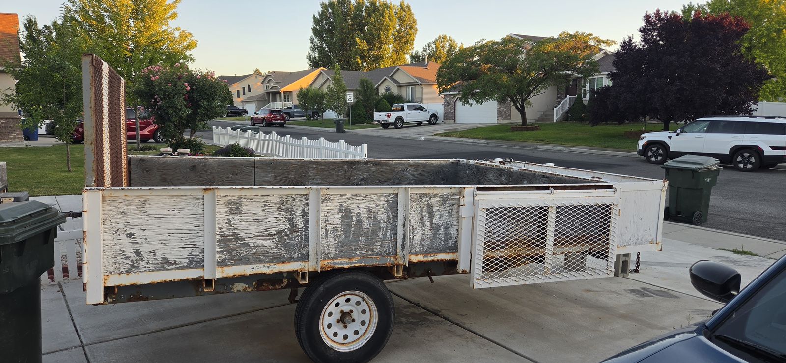 Utility Trailer - Single Axle, Wood Bed - Great for Hauling, Farm, or Projects