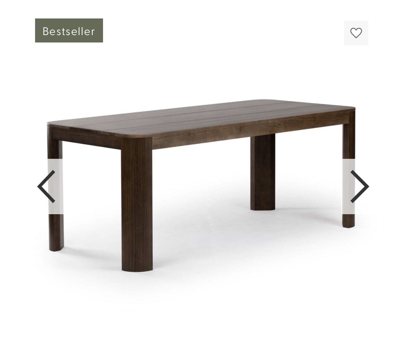 Plank and Beam 72” Contour dining table