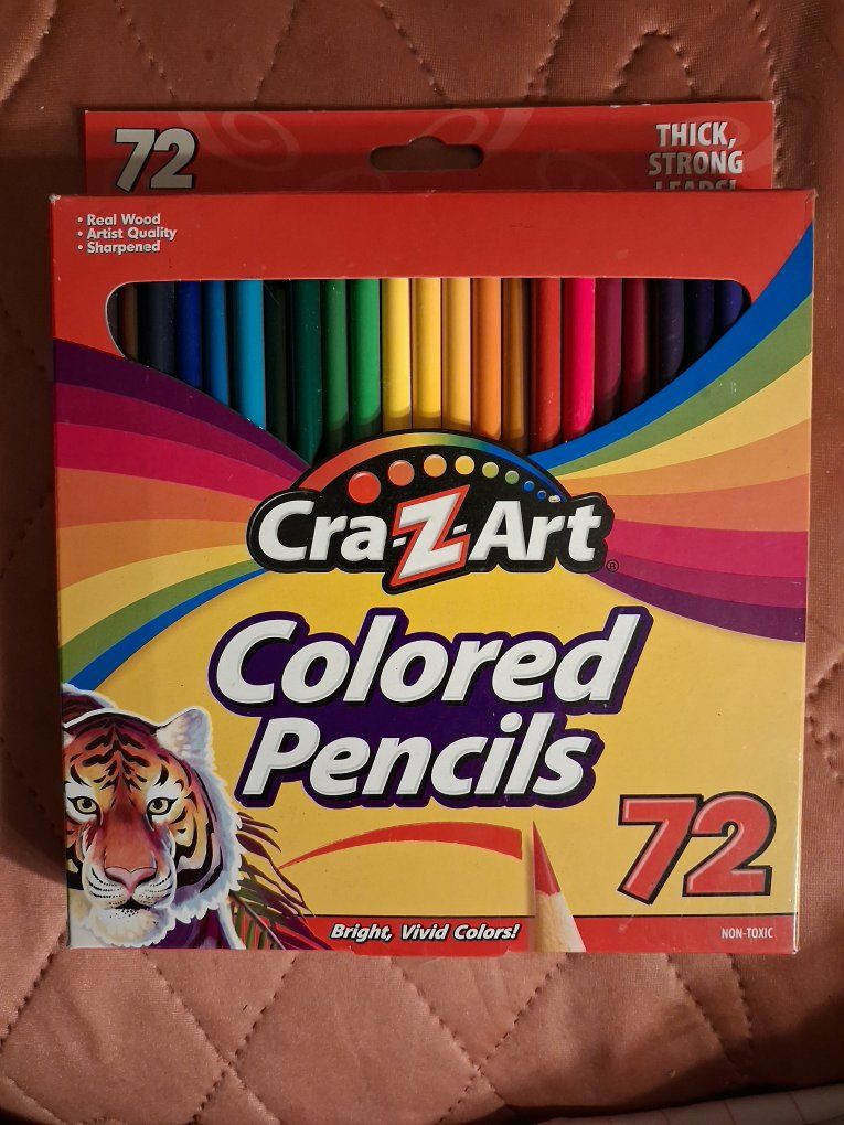 Cra-Z-Art 72 Colored Pencils Set - Bright Vivid Colors, Pre-Sharpened