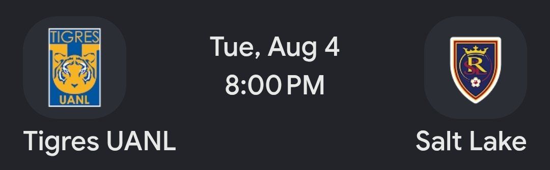 Tigres UANL vs. Real Salt Lake Soccer Match Ticket - August 4, 8:00 PM